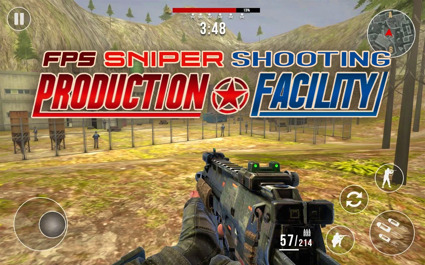 Next-Gen FPS Sniper Shooting: Production Facility